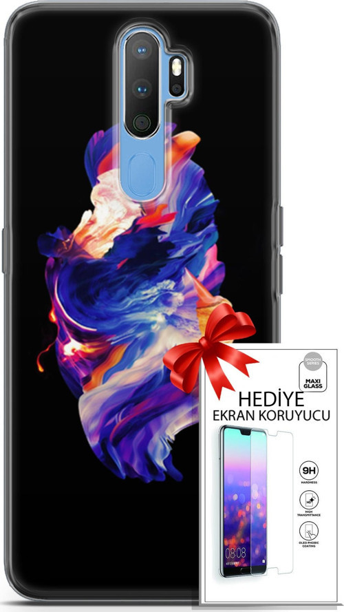 Oppo A9 2020 Kılıf Orijinal Seri Cardano 12 Wallpapaer Tasarım Kılıf + Ekran Koruyucu