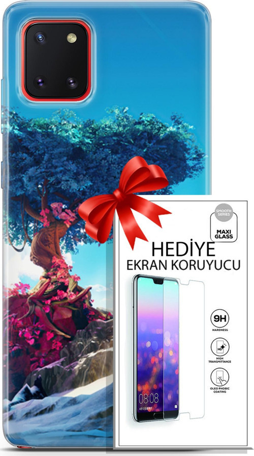 Samsung Galaxy A81 Kılıf Orijinal Seri Neo 04 Spiderman Silikon Kılıf + Ekran Koruyucu Full Koruma