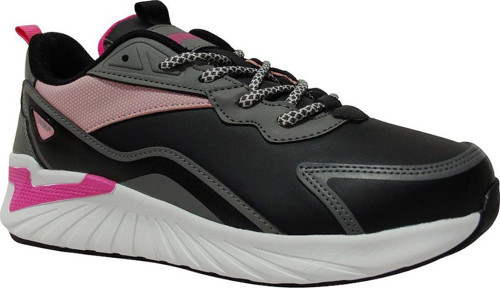 Siyah Pembe Fuşya Sneaker Bağcıklı Spor Ayakkabı
