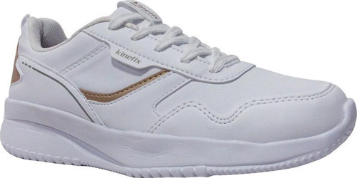 Beyaz Altın Bağcıklı Running Sneaker Spor Ayakkabı
