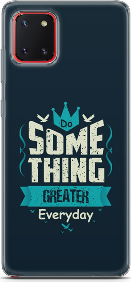 Samsung Galaxy A81 Kılıf Orijinal Seri Typo 22 Some Thing Greater.. Kap
