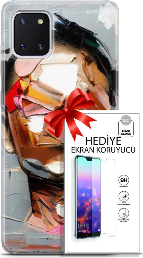 Samsung Galaxy Note 10 Lite Kılıf Orijinal Seri Soul 01 Suratsız Telefon Kılıfı + Ekran Koruyucu