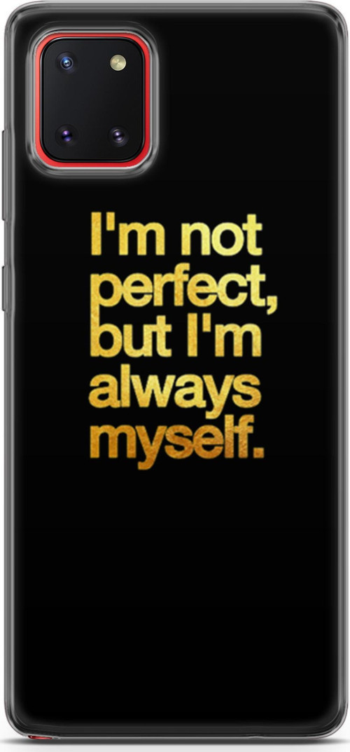 Samsung Galaxy A81 Kılıf Orijinal Seri Typo 20 I'M Not Perfect Renkli Kılıf