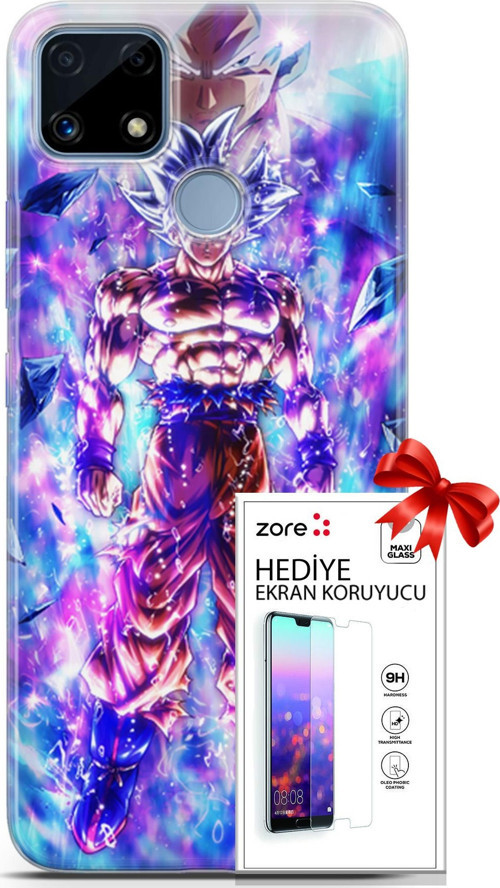 Realme C25 Kılıf Orijinal Seri Supers 12 Legends Anime Tasarım Kılıf + Ekran Koruyucu