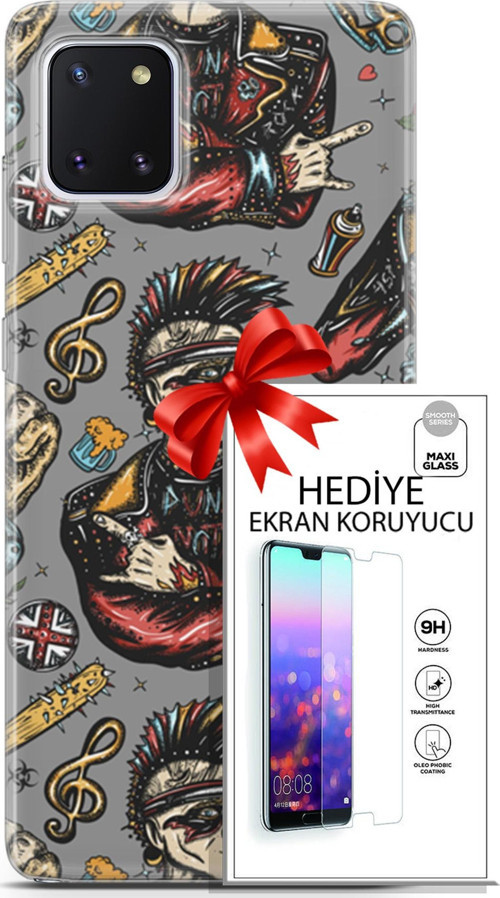 Samsung Galaxy Note 10 Lite Kılıf Orijinal Seri Punky 24 Heavy Metal Darbe Emici Kılıf + Ekran Koruyucu