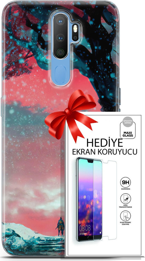 Oppo A9 2020 Kılıf Orijinal Seri Neo 01 Bıçaklı Joker Telefon Kılıfı + Ekran Koruyucu