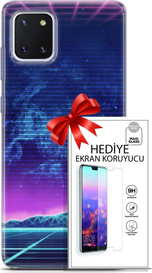 Samsung Galaxy Note 10 Lite Kılıf Orijinal Seri Cyberpunk 30 Neon Game Kenarları Şeffaf Kapak Ve Ekran Koruyucu