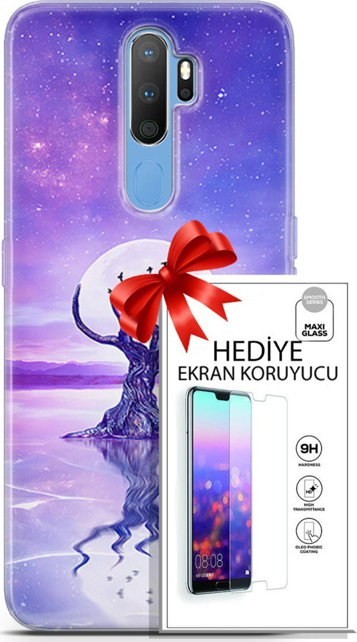 Oppo A9 2020 Kılıf Orijinal Seri Neo 30 Carnage Kenarları Şeffaf Kapak Ve Ekran Koruyucu
