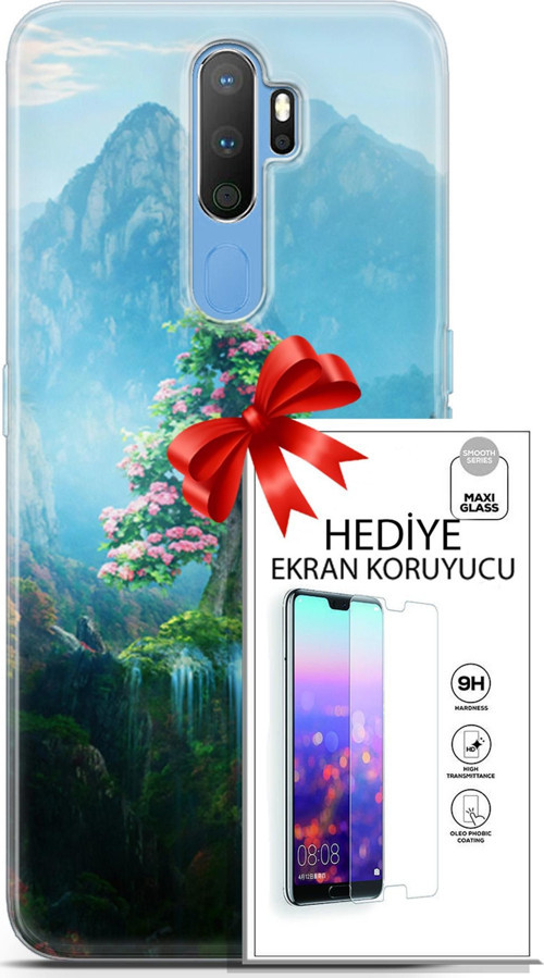 Oppo A9 2020 Kılıf Orijinal Seri Neo 29 Red Hood Leke Tutmaz Kapak + Ekran Koruyucu