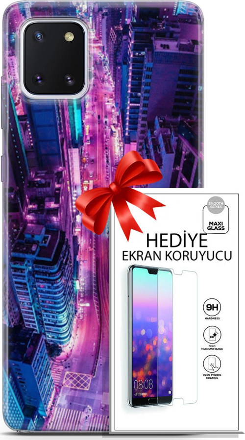 Samsung Galaxy Note 10 Lite Kılıf Orijinal Seri Cyberpunk 22 Usa Kap + Ekran Koruyucu