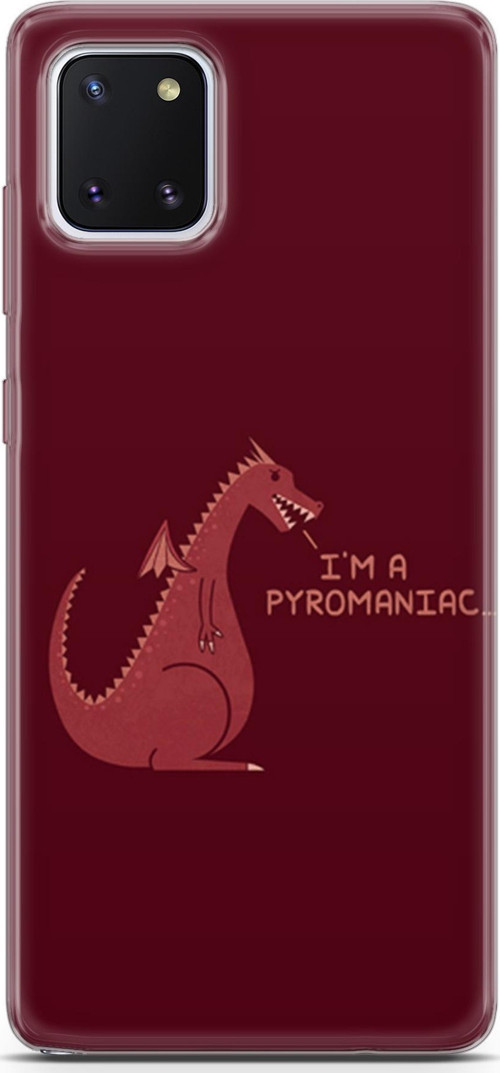 Samsung Galaxy Note 10 Lite Kılıf Orijinal Seri Typo 07 I'M A Pyromaniac Desenli Kılıf