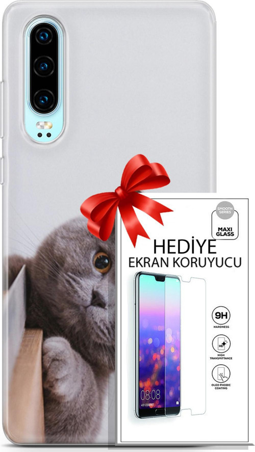 Huawei P30 Kılıf Orijinal Seri Scotish-British 06 Duman Koruyucu Kapak Ekran Koruyucu