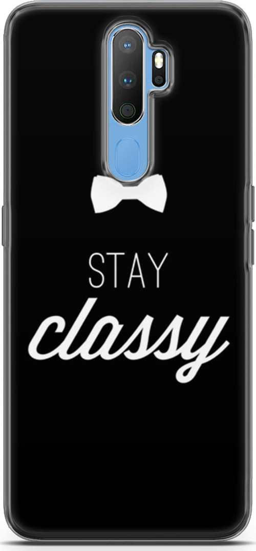 Oppo A9 2020 Kılıf Orijinal Seri Typo 18 Stay Classy Parlak Kılıf