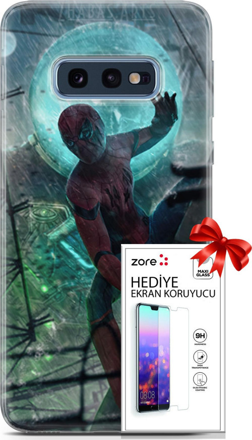 Samsung Galaxy S10E Kılıf Orijinal Seri Supers 19 Marvel Movie Tam Koruma Kılıf + Ekran Koruyucu