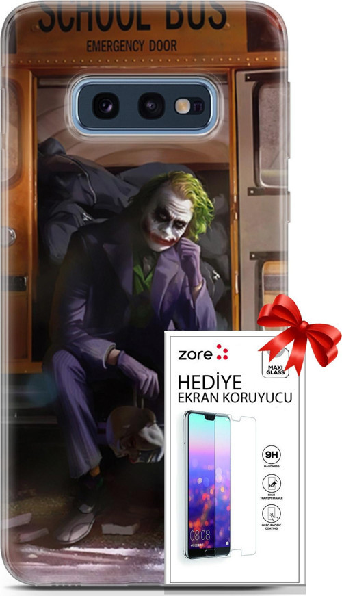 Samsung Galaxy S10E Kılıf Orijinal Seri Supers 05 Joker Poster Koruma Kılıfı + Ekran Koruyucu