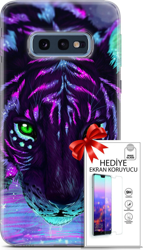 Samsung Galaxy S10E Kılıf Orijinal Seri Algorand 16 Pembe Neon Hediyelik Kılıf Ve Ekran Koruyucu