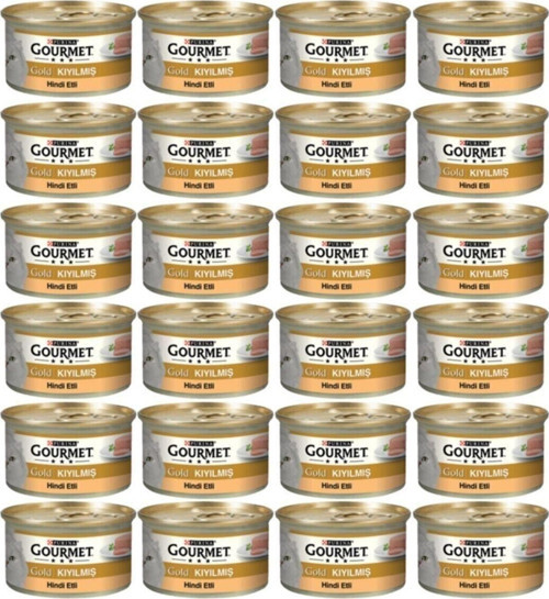 Gold Kıyılmış Hindi Etli Kedi Konservesi 85gr X 24 Adet