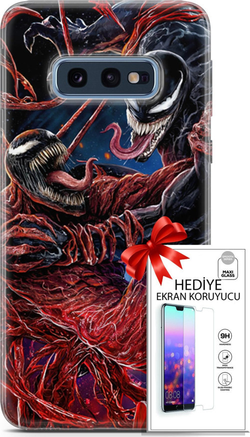 Samsung Galaxy S10E Kılıf Orijinal Seri Cardano 22 Monsters Kap + Ekran Koruyucu