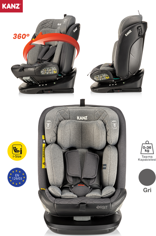 Orbit I-Size Gri 0-36 kg Oto Koltuğu
