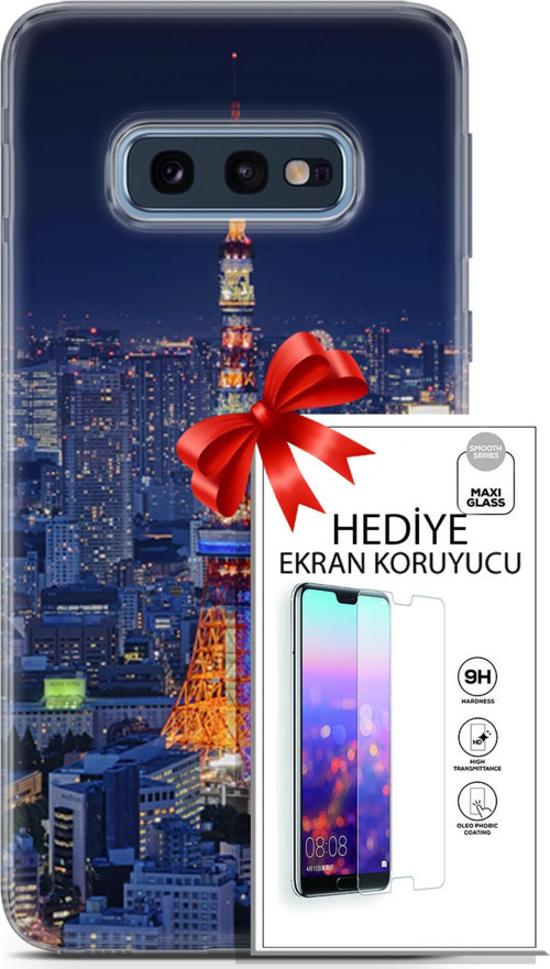 Samsung Galaxy S10E Kılıf Orijinal Seri Fantasy 02 Eyfel Kapak Ve Ekran Koruyucu