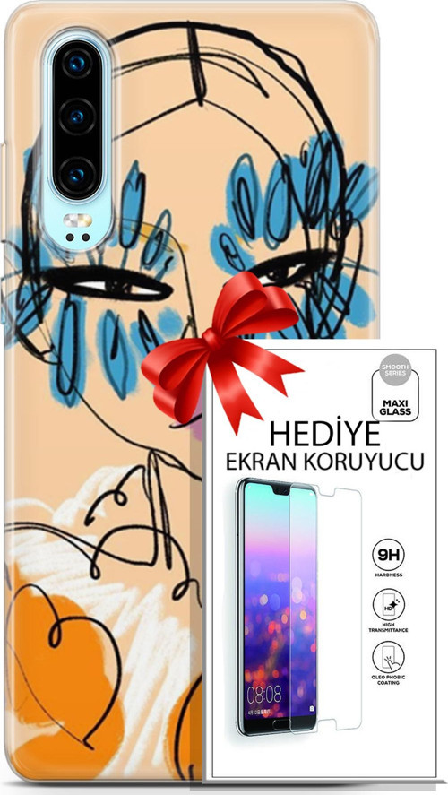 Huawei P30 Kılıf Orijinal Seri Soul 24 Uzakdoğulu Darbe Emici Kılıf + Ekran Koruyucu