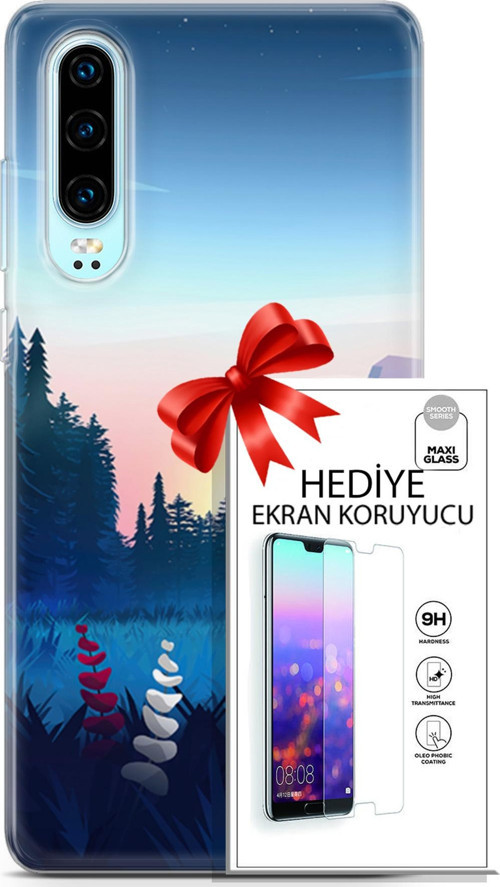 Huawei P30 Kılıf Orijinal Seri Neo 11 Batgirl 4K Baskılı Kılıf + Ekran Koruyucu Full Korumaketi