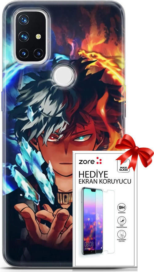 Oneplus Nord N10 5G Kılıf Orijinal Seri Supers 13 Todoraki Anime Case Kapak Ekran Koruyucu