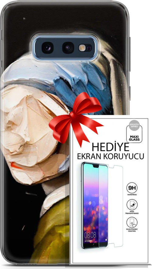 Samsung Galaxy S10E Kılıf Orijinal Seri Soul 03 Yüzü Olmayan Kadın Arka Kapak + Ekran Koruyucu
