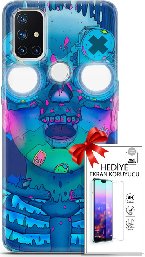 Oneplus Nord N10 5G Kılıf Orijinal Seri Algorand 14 Robotika Cover Kılıf + Ön Ekran Koruyucu