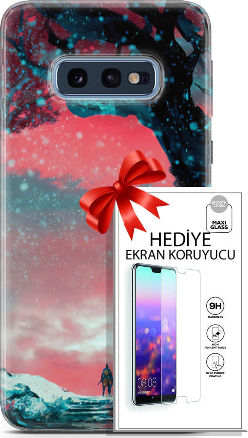 Samsung Galaxy S10E Kılıf Orijinal Seri Neo 01 Bıçaklı Joker Telefon Kılıfı + Ekran Koruyucu