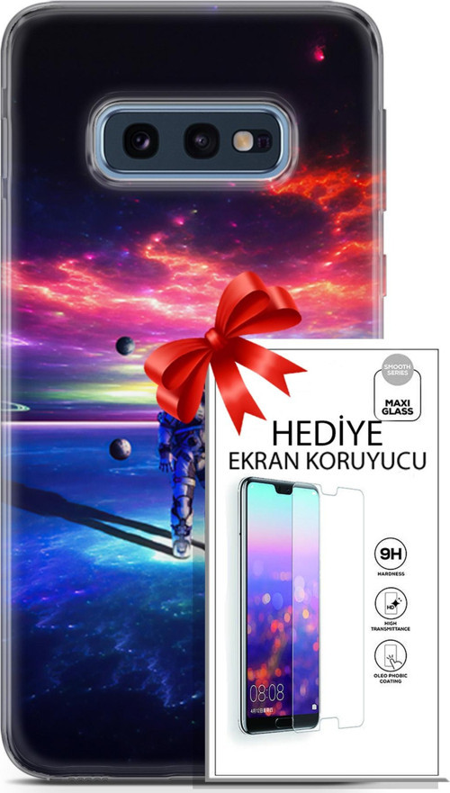 Samsung Galaxy S10E Kılıf Orijinal Seri Neo 22 Kaptan Amerika Kap + Ekran Koruyucu