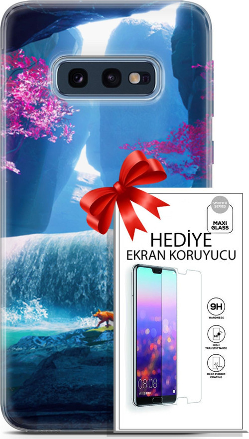 Samsung Galaxy S10E Kılıf Orijinal Seri Neo 05 Iron Man Koruma Kılıfı + Ekran Koruyucu