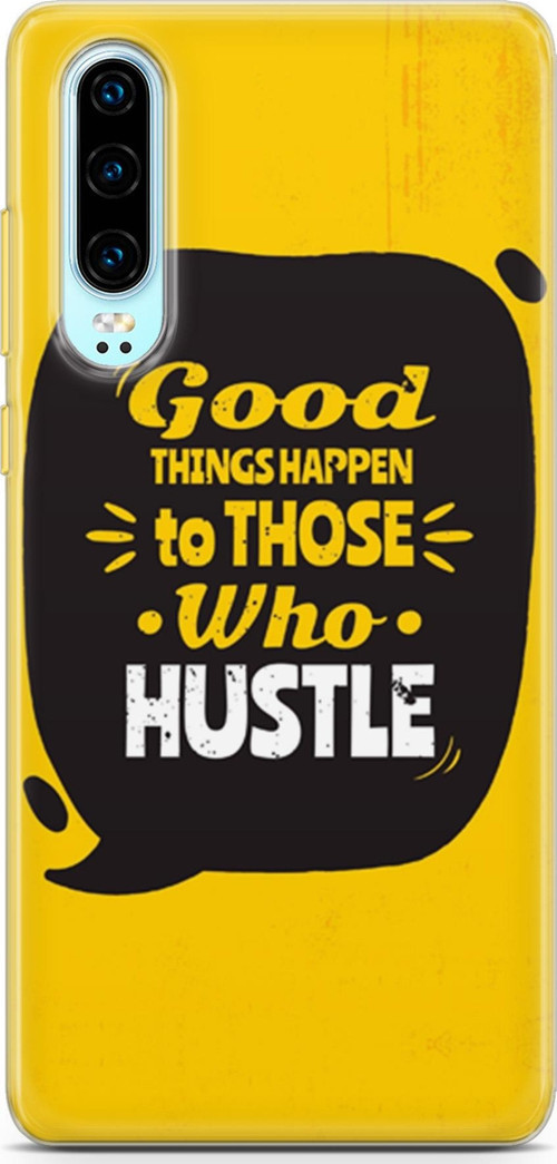 Huawei P30 Kılıf Orijinal Seri Typo 14 Good Things Happen Cover Kılıf