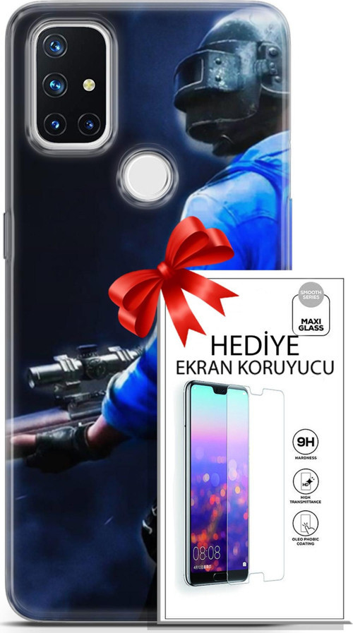 Oneplus Nord N10 5G Kılıf Orijinal Seri Pubg 12 Mavi Gömlekli Tasarım Kılıf + Ekran Koruyucu