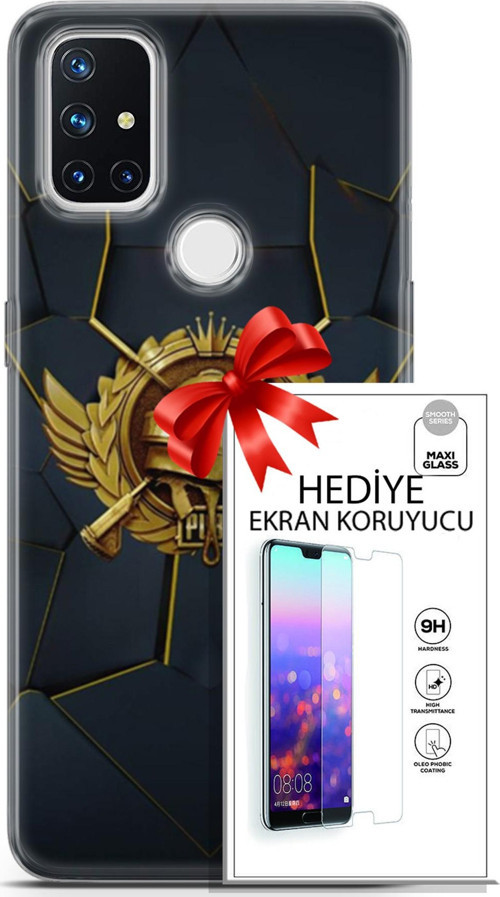 Oneplus Nord N10 5G Kılıf Orijinal Seri Pubg 16 Amblem Hediyelik Kılıf Ve Ekran Koruyucu