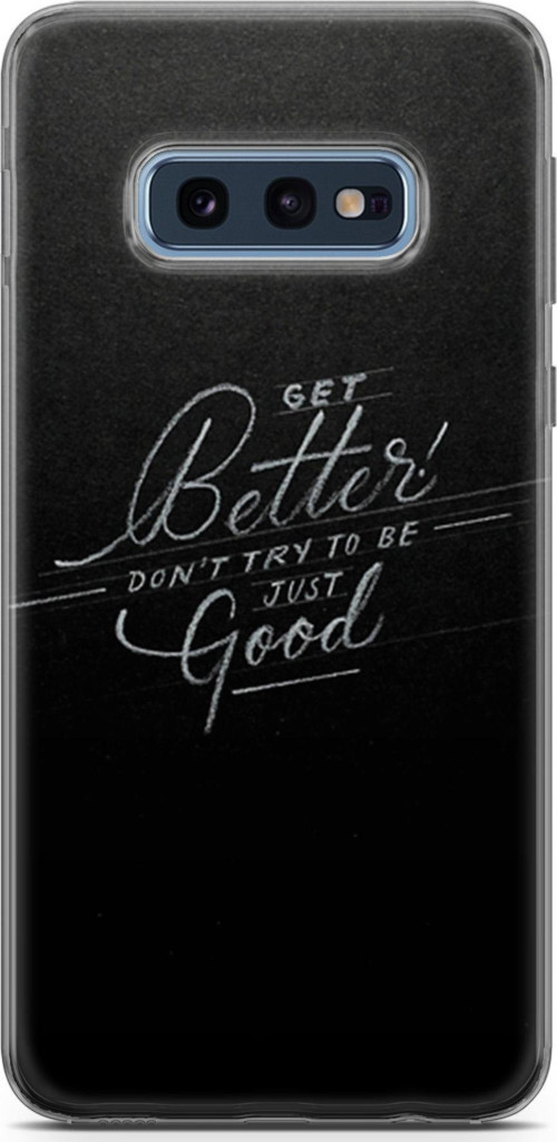 Samsung Galaxy S10E Kılıf Orijinal Seri Typo 10 Get Better Don'T Cry Full Hd Kılıf