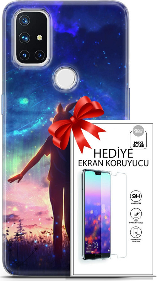 Oneplus Nord N10 5G Kılıf Orijinal Seri Fantasy 26 Tavşan Kulaklı Soft Kapak + Ekran Koruyucu