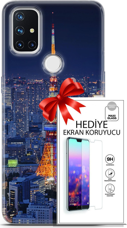 Oneplus Nord N10 5G Kılıf Orijinal Seri Fantasy 02 Eyfel Kapak Ve Ekran Koruyucu