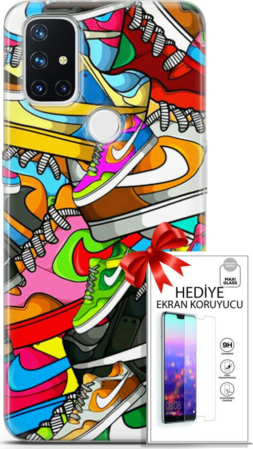 Oneplus Nord N10 5G Kılıf Orijinal Seri Bounce 25 Jess Dawson Soyulmayan Kılıf + Ekran Koruyucu Full