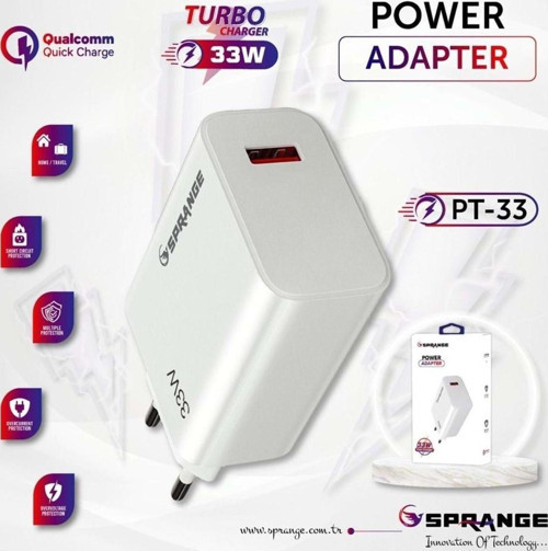 General Mobile Gm 21 Pro Uyumlu Pt-33 Turbo Ultra Hızlı Şarj 33W 3A 5V3A Usb Şarj Kafa