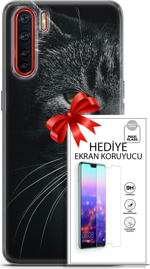 Oppo A91 Kılıf Orijinal Seri Scotish-British 24 Asi Kedi Darbe Emici Kılıf + Ekran Koruyucu