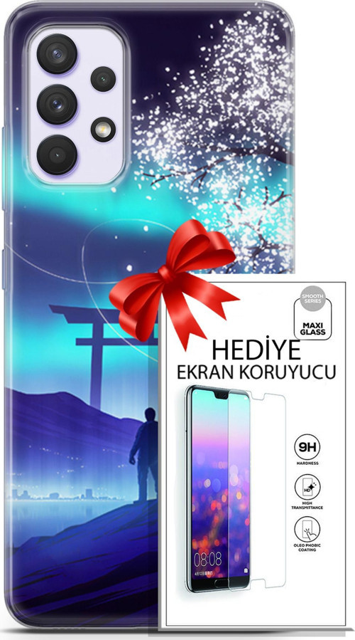 Samsung Galaxy A32 4G Kılıf Orijinal Seri Neo 26 Spider Girls Soft Kapak + Ekran Koruyucu