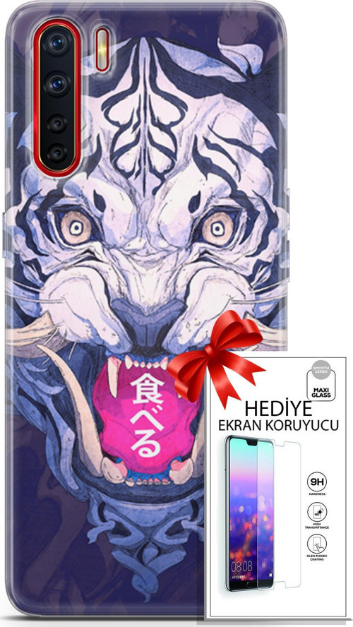 Oppo A91 Kılıf Orijinal Seri Algorand 19 China Tam Koruma Kılıf + Ekran Koruyucu