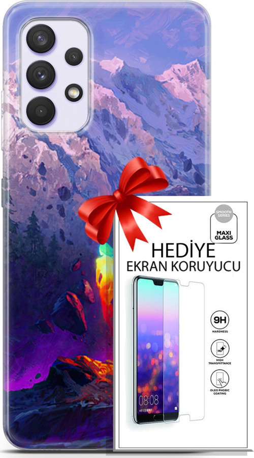 Samsung Galaxy A32 4G Kılıf Orijinal Seri Neo 24 Örümcek Adam Darbe Emici Kılıf + Ekran Koruyucu