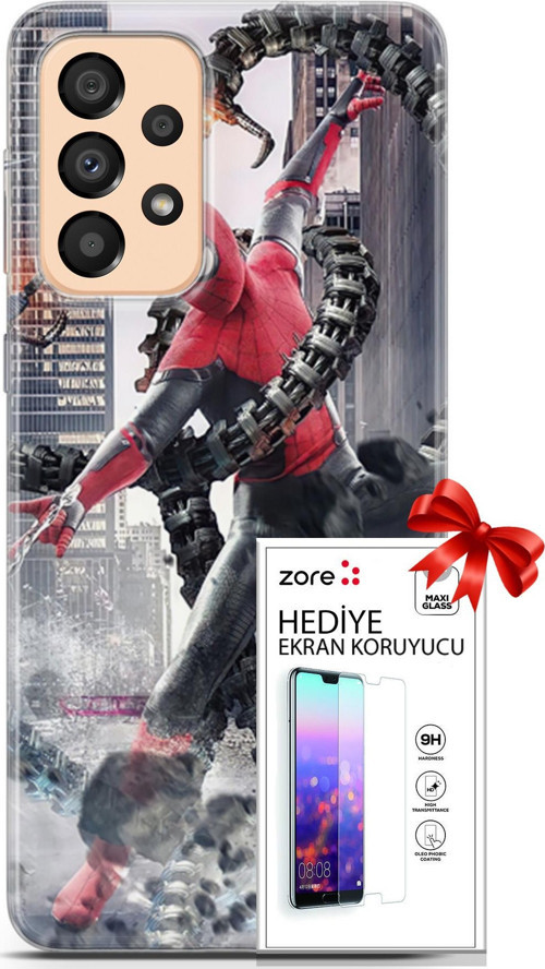 Samsung Galaxy A33 5G Kılıf Orijinal Seri Supers 25 No Way Home Soyulmayan Kılıf + Ekran Koruyucu Fu