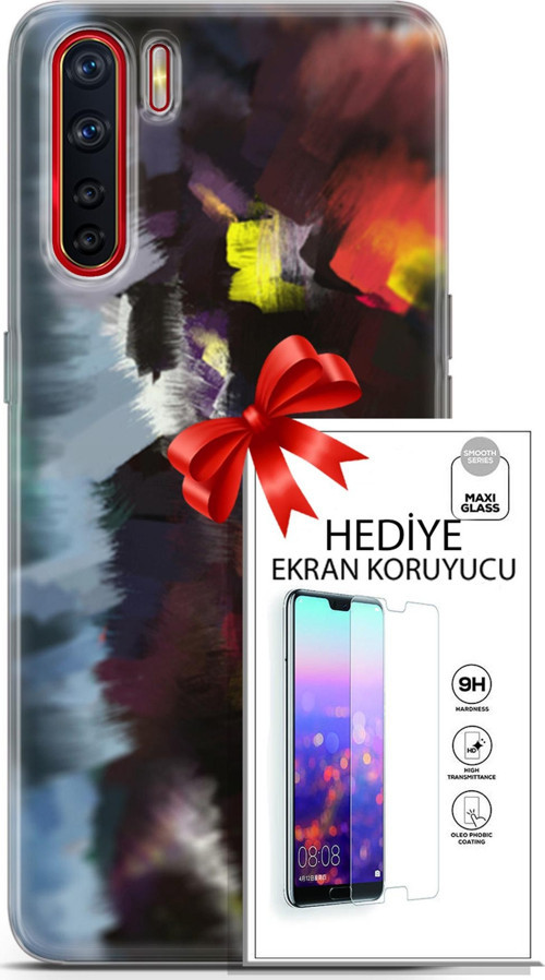 Oppo A91 Kılıf Orijinal Seri Nature 19 Çok Renkli Tam Koruma Kılıf + Ekran Koruyucu