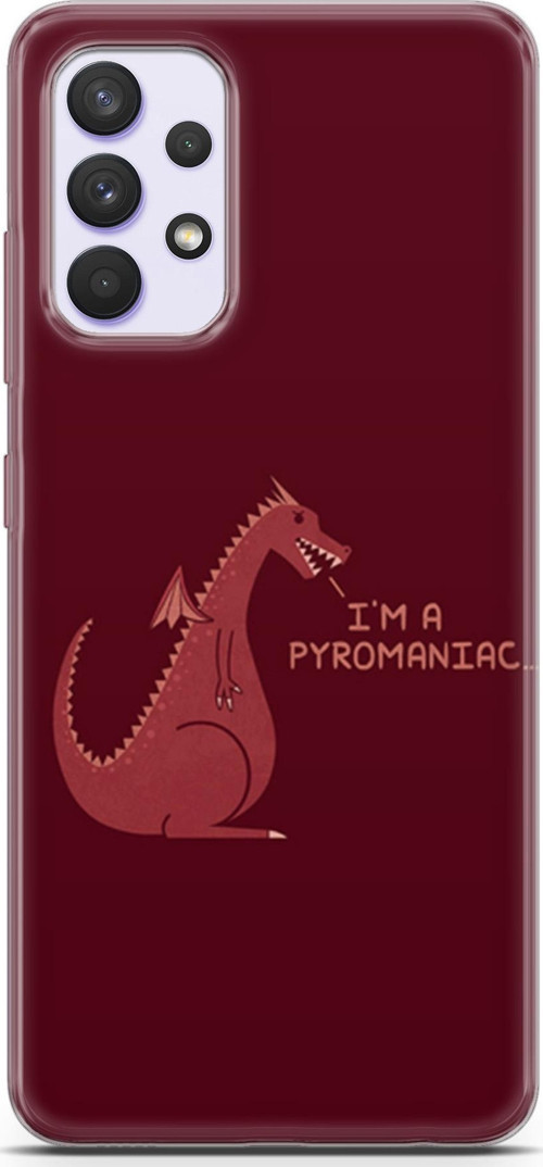 Samsung Galaxy A32 4G Kılıf Orijinal Seri Typo 07 I'M A Pyromaniac Desenli Kılıf