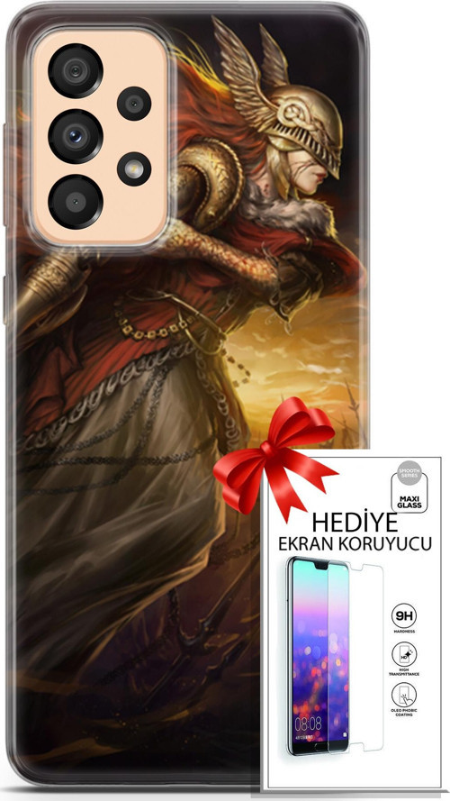 Samsung Galaxy A33 5G Kılıf Orijinal Seri Cardano 29 Şövalye Leke Tutmaz Kapak + Ekran Koruyucu