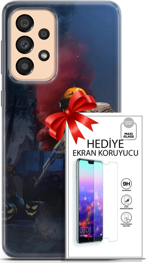 Samsung Galaxy A33 5G Kılıf Orijinal Seri Pubg 25 Çatışma Soyulmayan Kılıf + Ekran Koruyucu Full Koruma