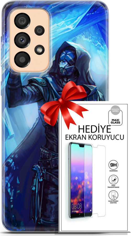 Samsung Galaxy A33 5G Kılıf Orijinal Seri Pubg 13 Maskeli Case Kapak Ekran Koruyucu